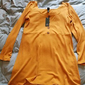 Wild Fable Long Sleeve Button Front Knit Dress